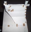 Studijní papírový model první části vestavěné stěny od Běhyho (běhy project).